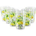 Reston Lloyd 6pc Acrylic Drinkware Set 8oz Fresh Lemons 95419